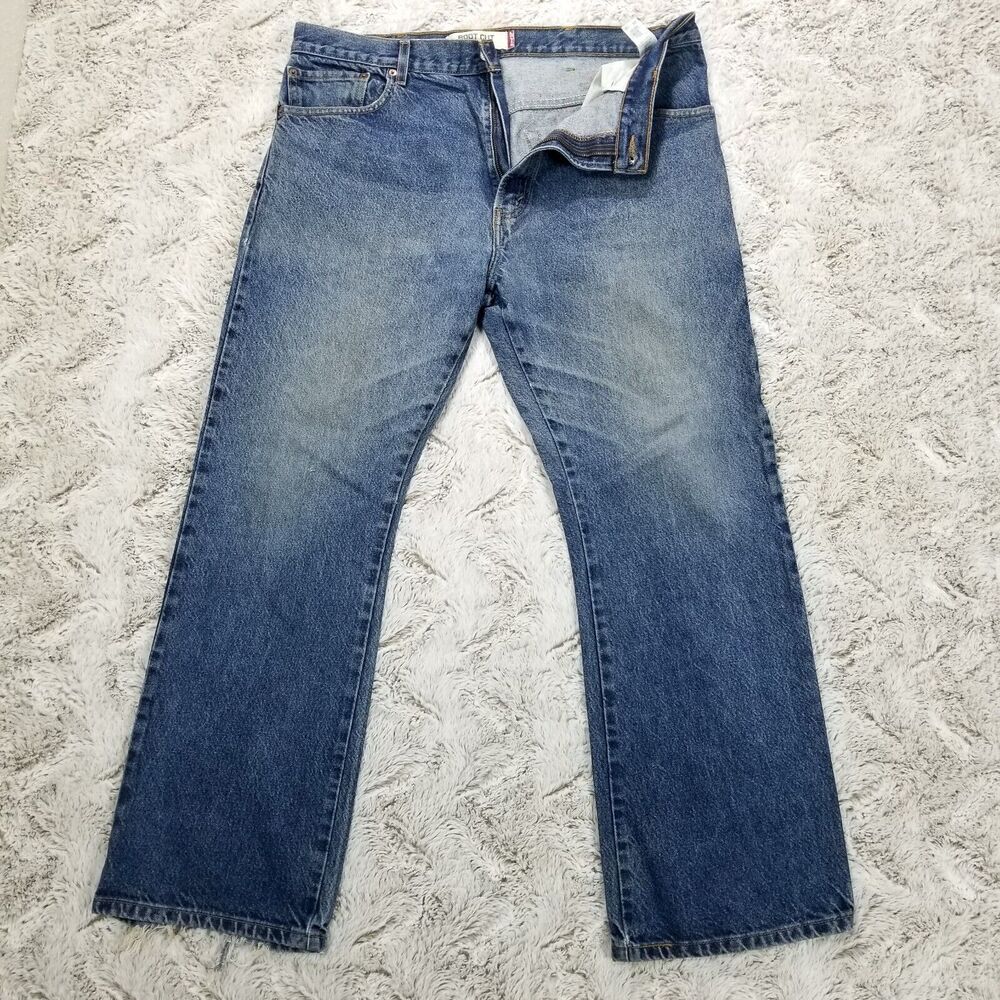 Levis 517 Jeans Mens 38x30 Blue Boot Cut Dark Wash American Denim